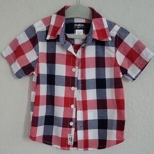 OshKosh B'gosh Kids Plaid Shirt in Red and Blue